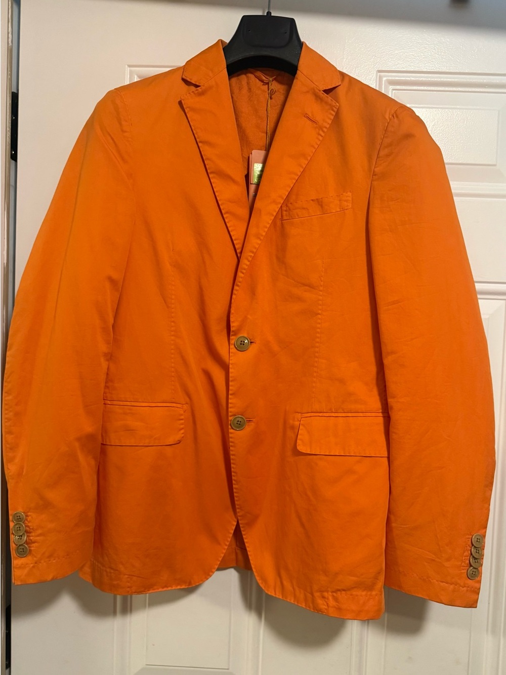 Etro Bright Orange Cotton Blazer